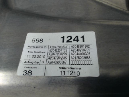 MECANISME+MOTEUR LEVE-GLACE AVANT DROIT MERCEDES CLASSE C