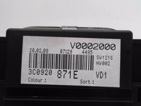 BLOC COMPTEURS VOLKSWAGEN PASSAT 2005-