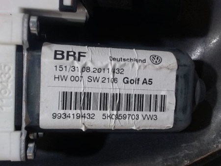 MECANISME+MOTEUR LEVE-GLACE ARRIERE GAUCHE VOLKSWAGEN GOLF