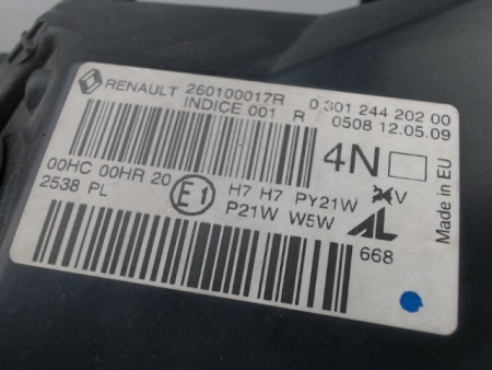PHARE DROIT RENAULT MEGANE