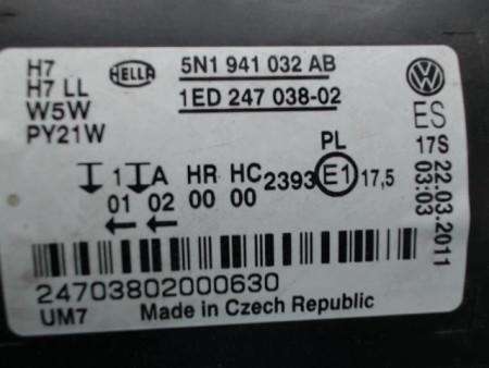 PHARE DROIT VOLKSWAGEN TIGUAN