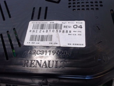 BLOC COMPTEURS RENAULT MEGANE